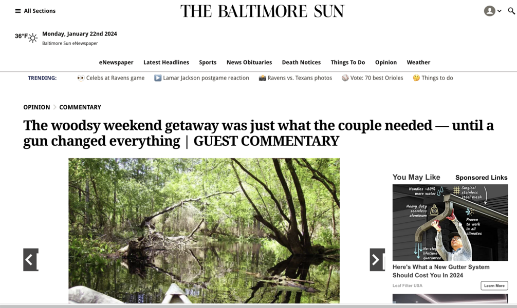 Baltimore Sun, At the State Park