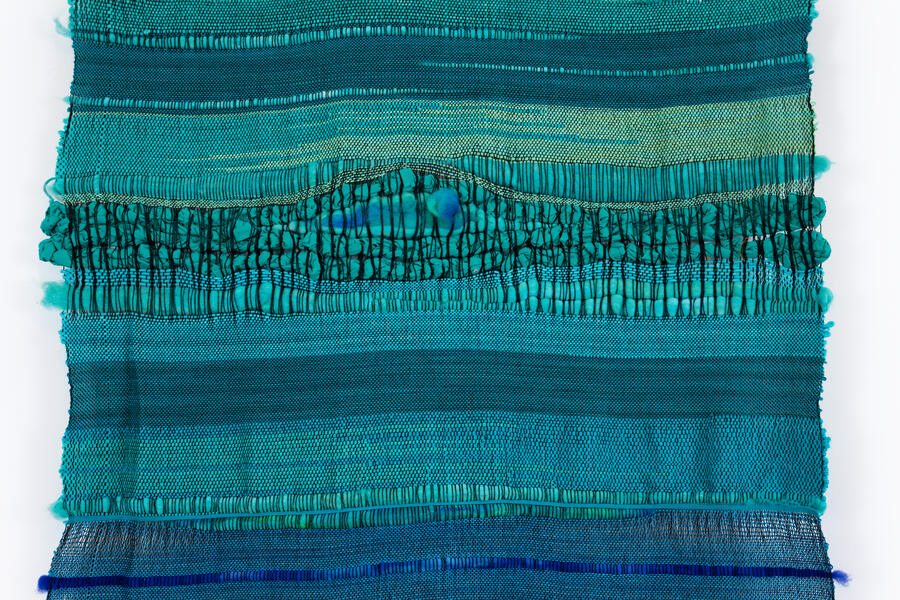 turquoise weaving close up