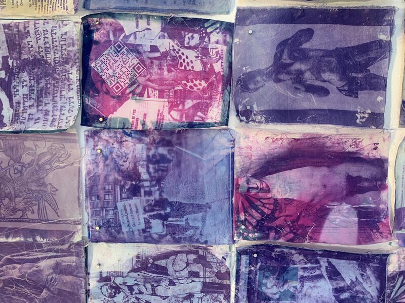 Queer Shroud Grid: Lavender Shrine (detail)
