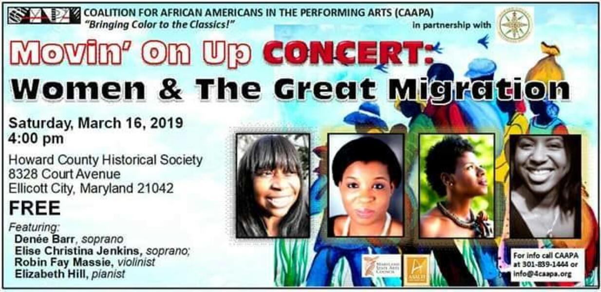 Denee Barr Vocalist Movin' On Up Women & The Great Migration Concert Coalition for African Americans in the Performing Arts (CAAPA) 
