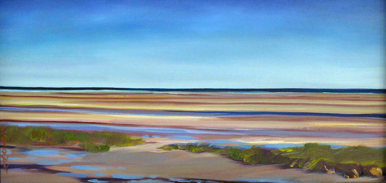 Jo Brown, Salt Flats (©2010) oil on archival canvas board