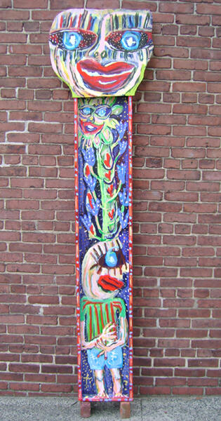 Totem One, MM on wood
