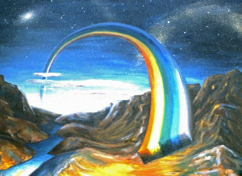 <B>The End of the Rainbow</B><BR>Oil on Canvas<BR>1984