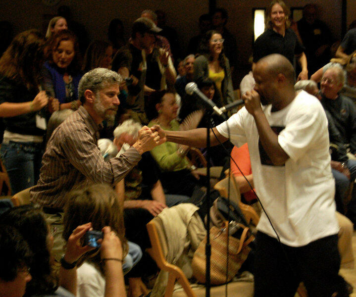 The No - DENOMINATION /  LOVE THEORY: A moment of community & celebration @ The Conference on World Affairs Music & Arts Panel, Artful Trio: Beatbox Fusion, with Shodekeh (Beatboxing), Tjupurru (Didjeribone), & Rony Barrak (Darbouka). April 8th, 2010.