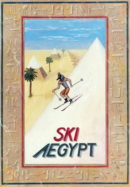 <B>Ski Ã?gypt</B><BR>Acrylic on Board<BR>1986