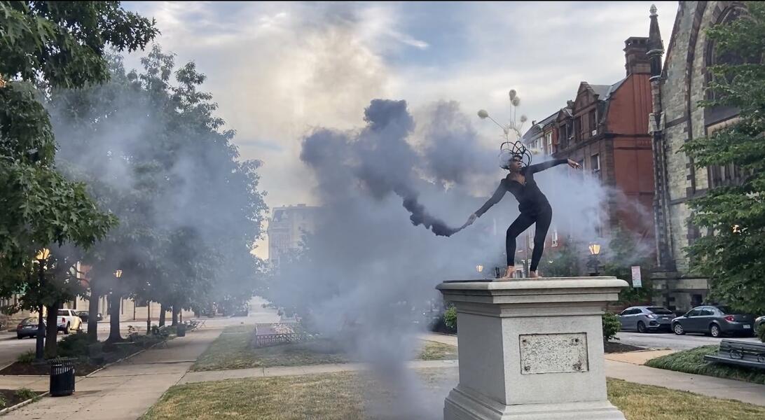 Cleansing a confederate monument