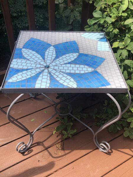 Blue Flower Table