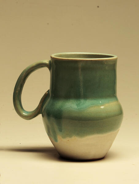 Green and White Cup