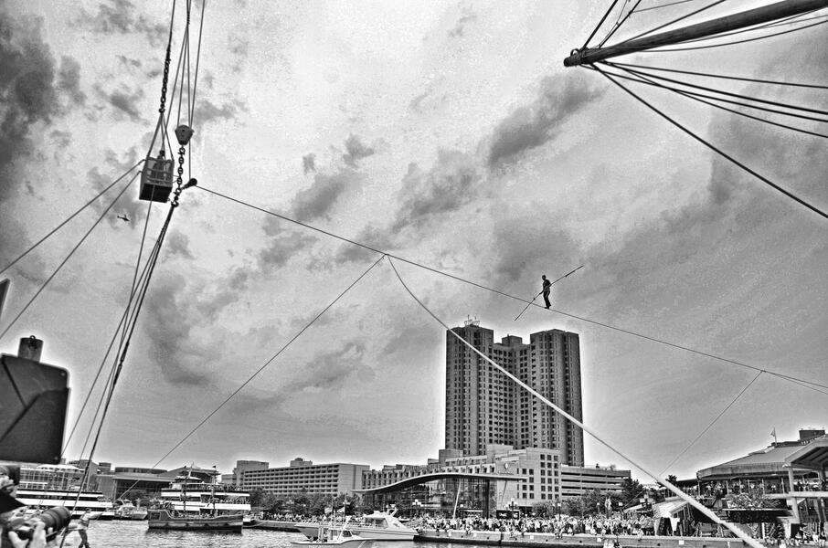 Nik Wallenda - King of the High Wire - at the Inner Harbor
