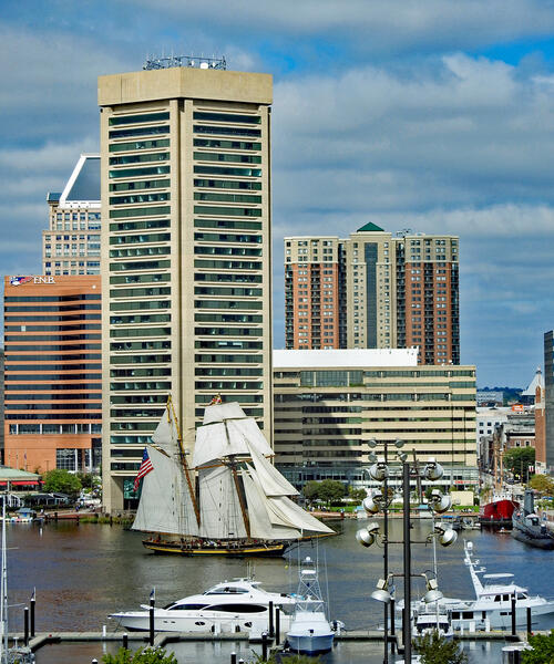Pride of Baltimore II as Seen from Federal Hill 