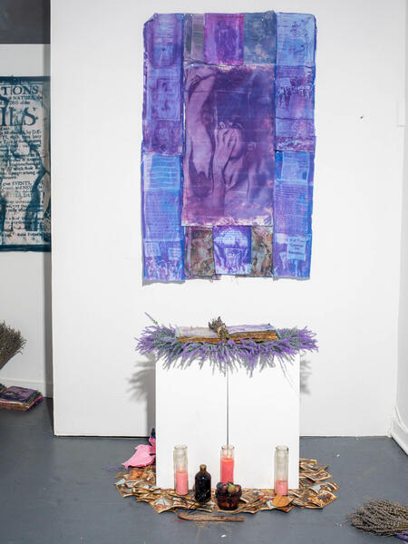 Lavender Scary Fairy Installation: Lavender Lad Shrine