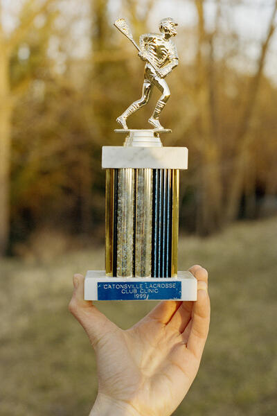 Catonsville Lacrosse Club Clinic Participation Trophy, Awarded To The Artist 1999