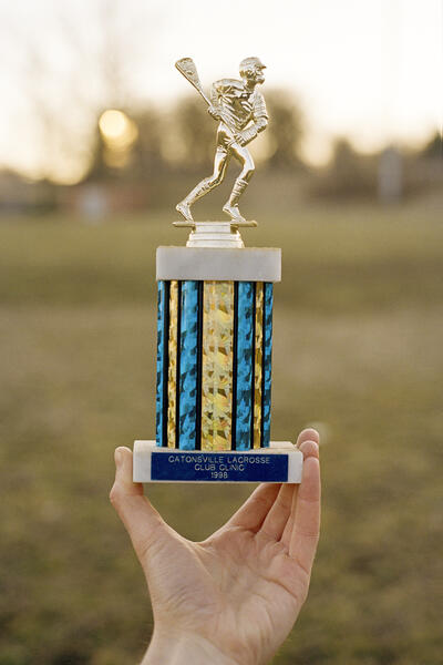 Catonsville Lacrosse Club Clinic Participation Trophy, Awarded To The Artist 1999