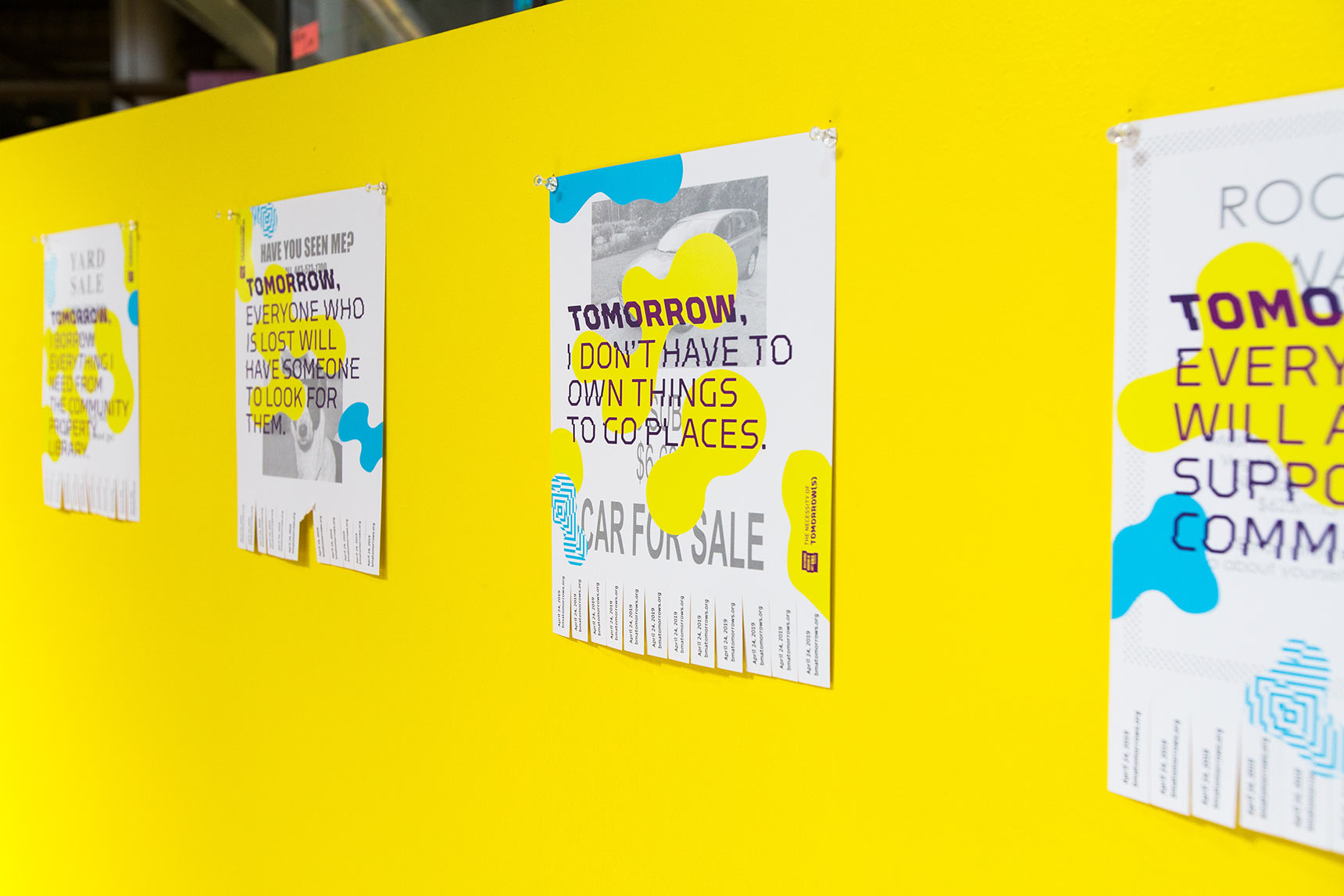 A poster installation at Lexington Market for Baltimore Museum of Art's Necessity of Tomorrow Lecture series