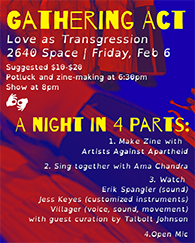 Fri., Feb 6: Gathering Act – Love as Transgression at 2640    