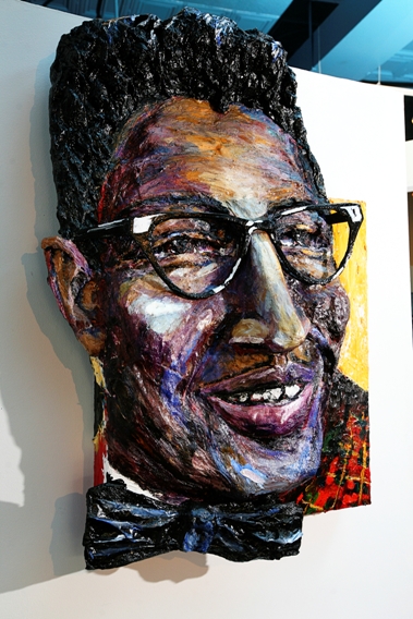 Built-Out Portrait of Bo Diddley by Artist Brett Stuart Wilson