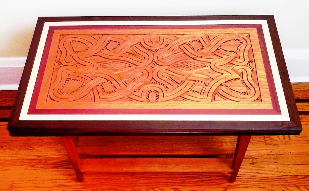 carved wood table top