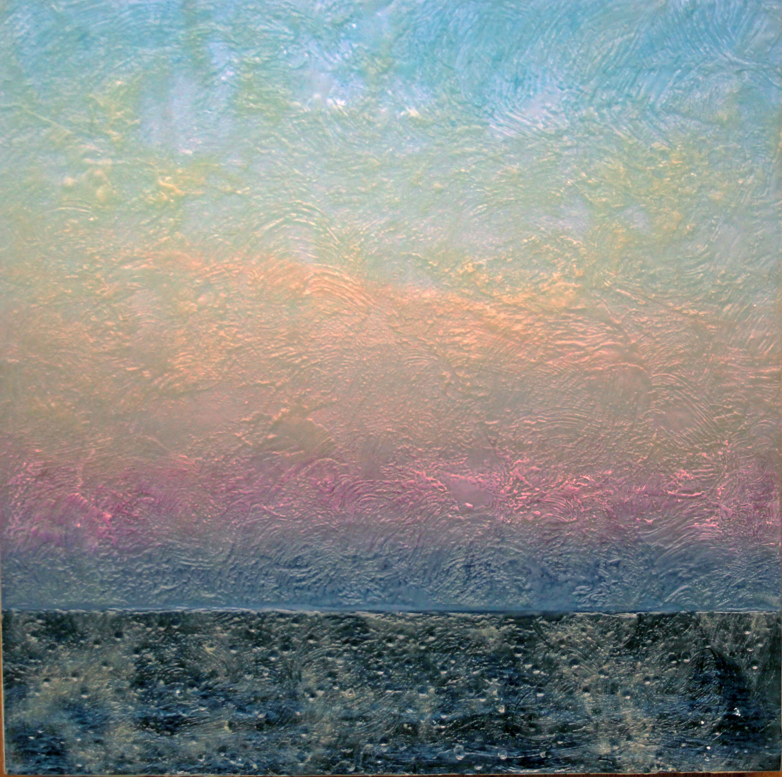 Encaustic, Pastel, Photograph, Landscape, Sunset