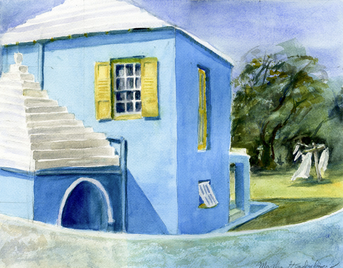 Painting of Blue House