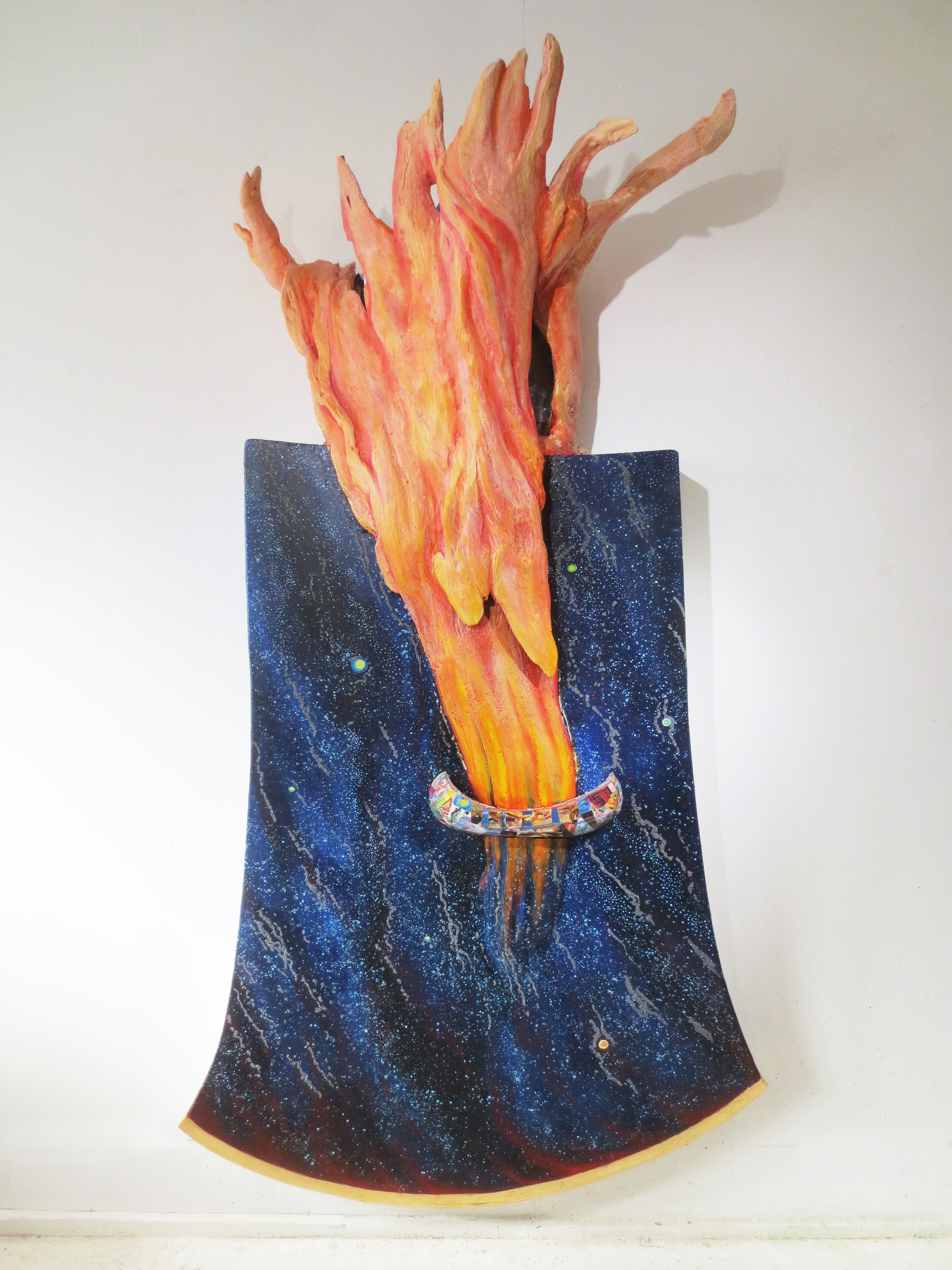 sculpture, collage, painting, mixed media