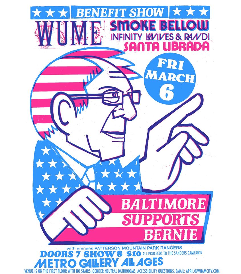 Flyer for Baltimore Supports Bernie, March 2020