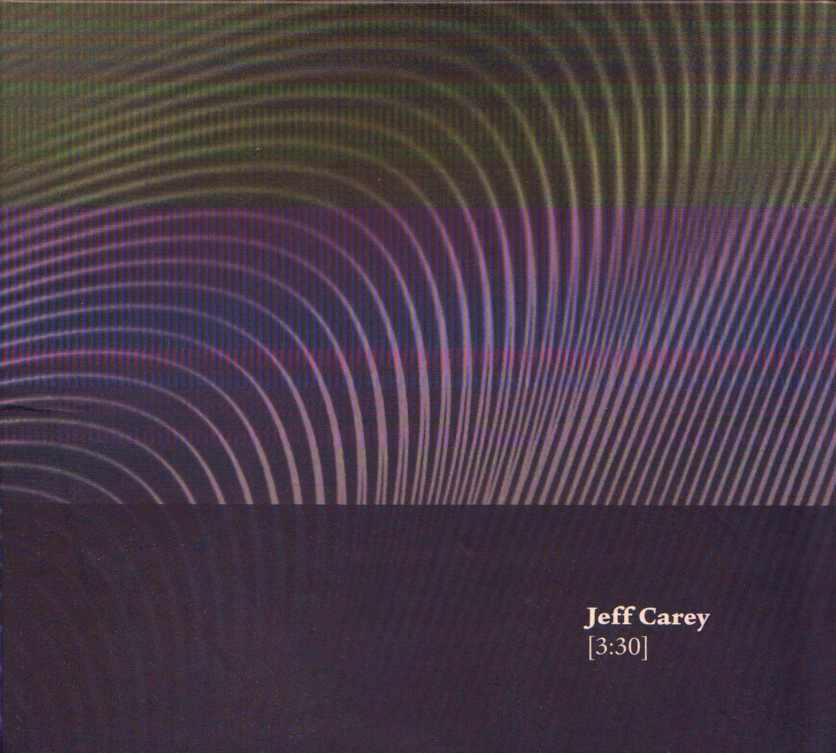 Cover art for the CD "[3:30]" by Jeff Carey.  2013, Forwind, London, UK