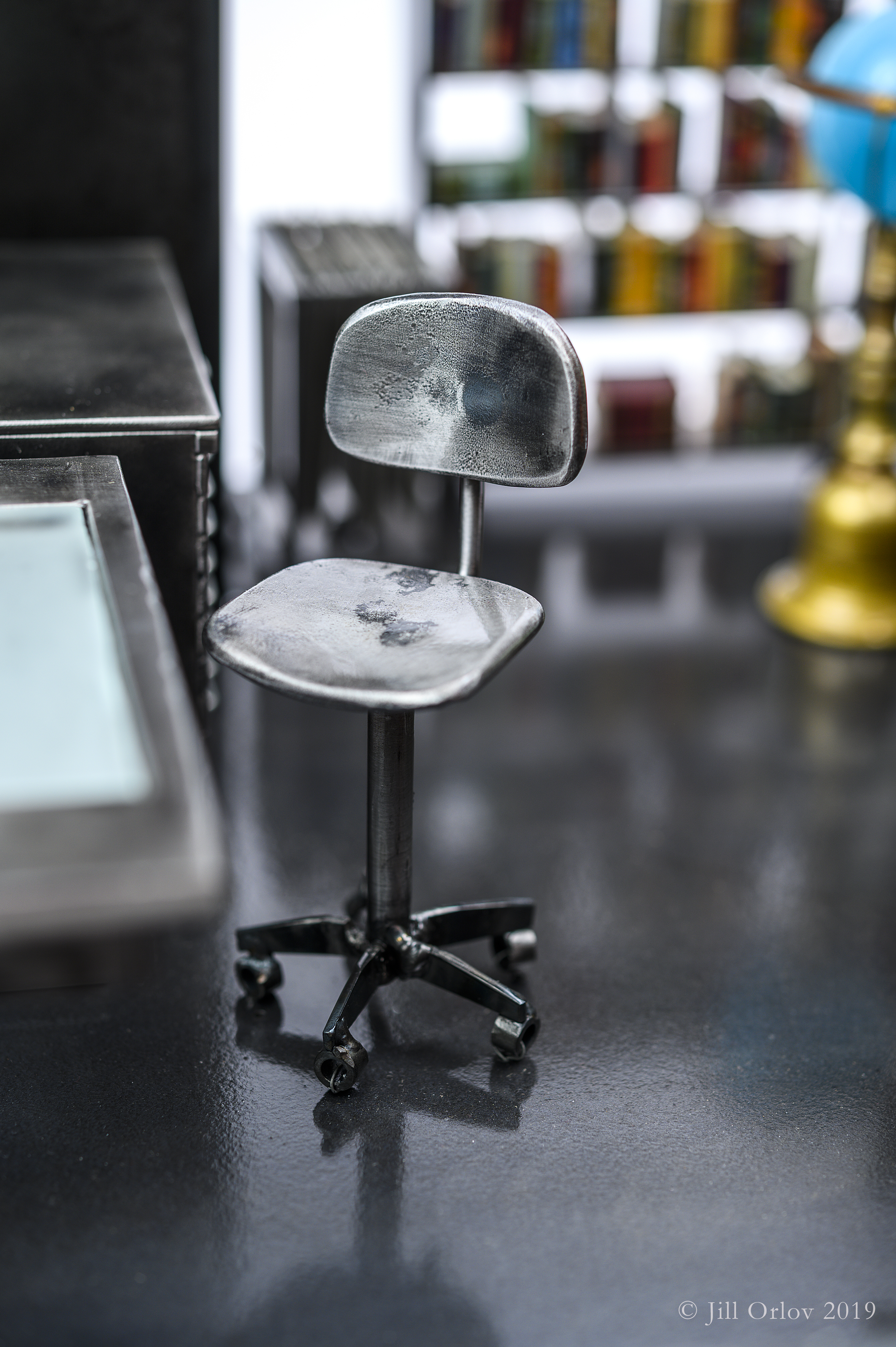 miniature chair, miniature bar stool, cassiel, angels, swivel stool