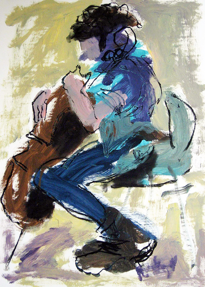 The Cellist, painting by Carol McGraw
