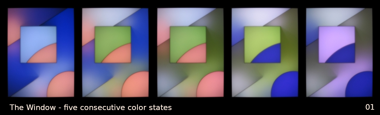 "The Window" in five color-states.