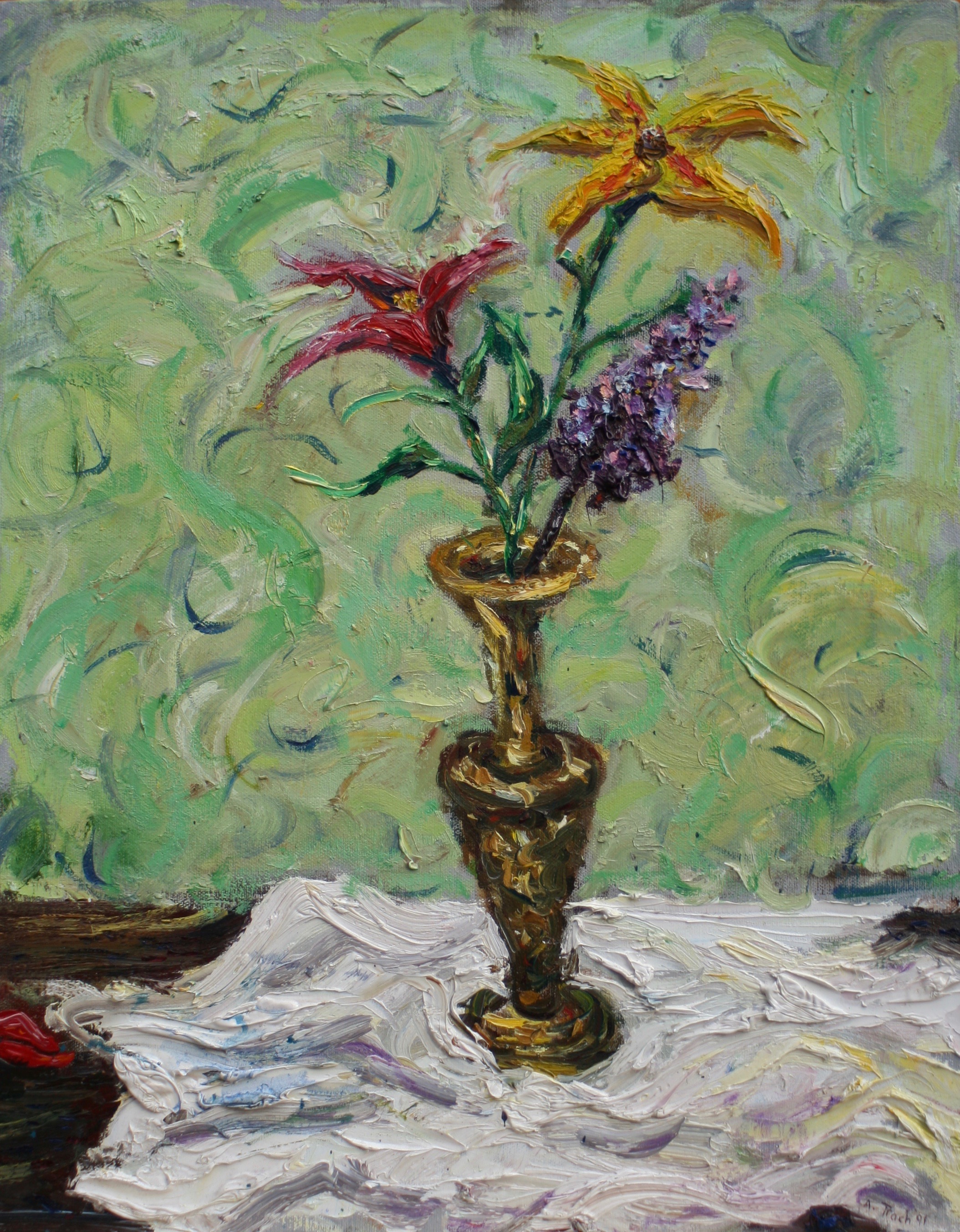 Flower Vase 20"x16" oil on canvas  1992
