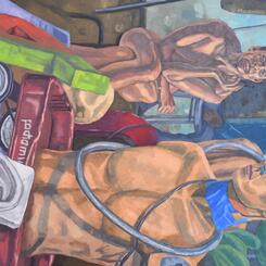 Arrangement with Damaged Mannequin and Damaged Model