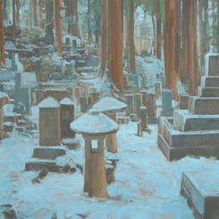 Takayama, Cemetery, Winter