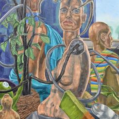 Arrangement with Mannequin Majestically Transforming