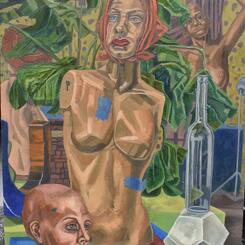 Arrangement with Scarfed Mannequin, Surrounded by Malevolent Forces