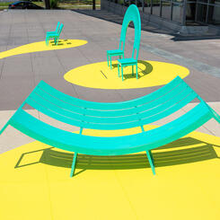 Smile Bench, Rainbow Chair, Skewed Chairs