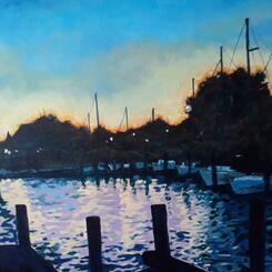 Havre de Grace, MD Marina at Dusk