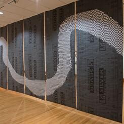 The Divide Installed at Northern Illinois Art Museum (7 panels)