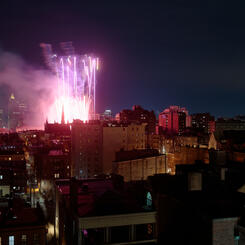 Fireworks display at the annual Mount Vernon monument lighting.