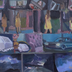 Night Walk, 18 x 24, oil on canvas, 2021