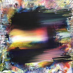 the real powers 42 by 42 inches acrylic on canvas 2020