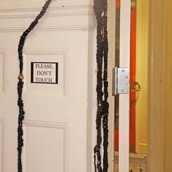 Braids at exhibition entrance