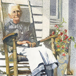 A Brief Moment to Rest watercolor by April M Rimpo