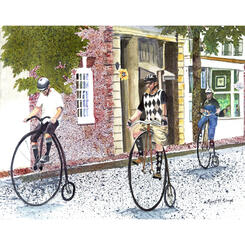 Out for a Ride watercolor by April M Rimpo