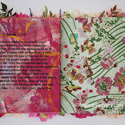 In Bloom, page from textile book