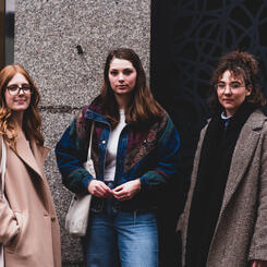 Three Young Women in Coats, London, from Street Portraits 