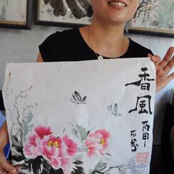 Denee Barr Artist Interviews with Lifeng Weng Baltimore Xiamen Baltimore Sister Cities Artscape Festival Tent Booth July 17, 2016 