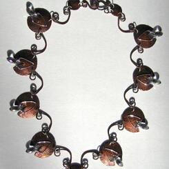 Stitched-Disc Necklace