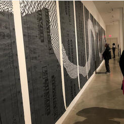 The Divide installed at the Delaware Art Museum (14 panels)