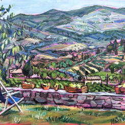 “Chair” acrylic on panel 8.5 x 12 in