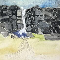 Sketch for Ulfabaunir (wolf beans ) installation